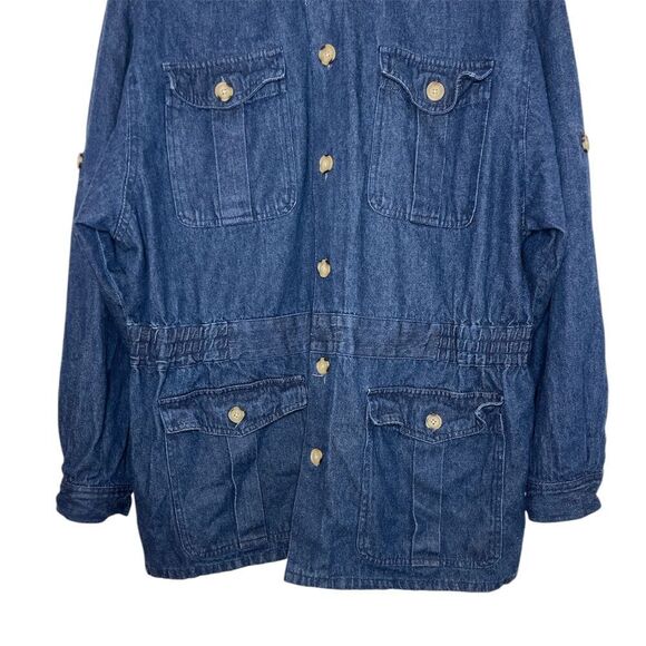 Vintage Duke Haband Oversized Y2K, Old Money Denim Jacket Blue Sz: XL - Picture 4 of 6